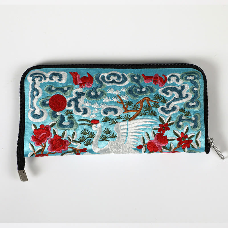 Nimara Ritual Mythical Beast Phoenix Dragon Qilin Su Embroidery Ticket Folder Storage Journey Shopping Purse Handbag