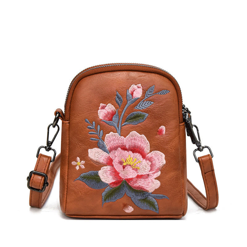 Nimara Ritual Lotus Su Embroidery Journey Shopping Purse Shoulder Bag Crossbody Bag