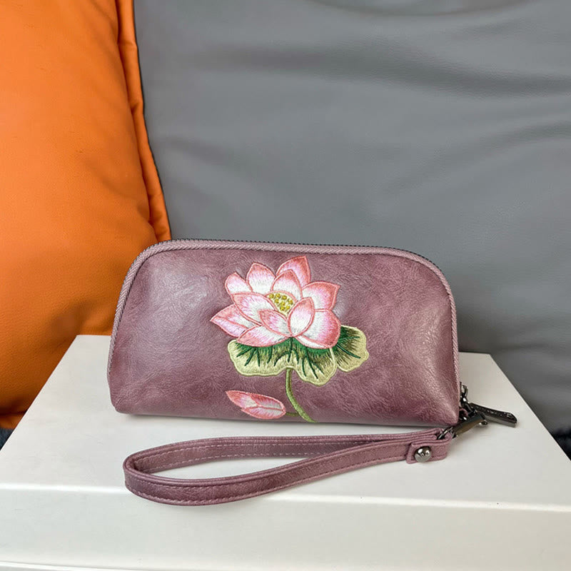 Nimara Ritual Lotus Su Embroidery Journey Shopping Purse Handbag