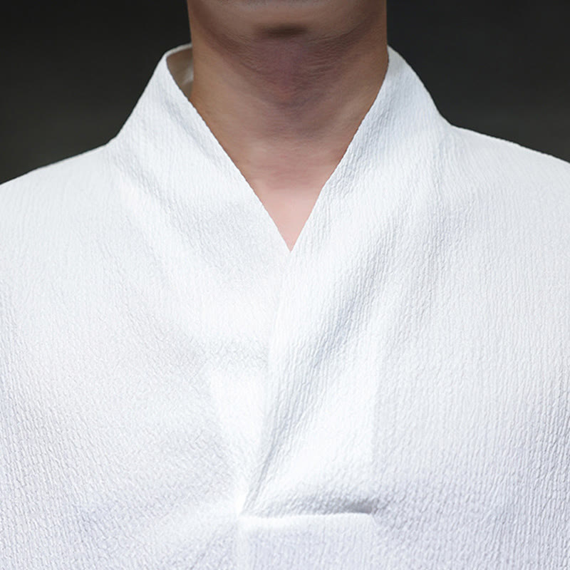 Nimara Ritual Simple V-Neck Long Sleeve T-Shirt Men Clothing