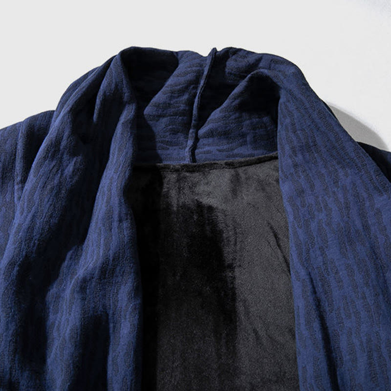 Nimara Ritual Fall Simple Cotton Fleece Lined Men's Mid-length Coat Clothing
