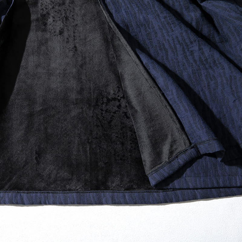 Nimara Ritual Fall Simple Cotton Fleece Lined Men's Mid-length Coat Clothing