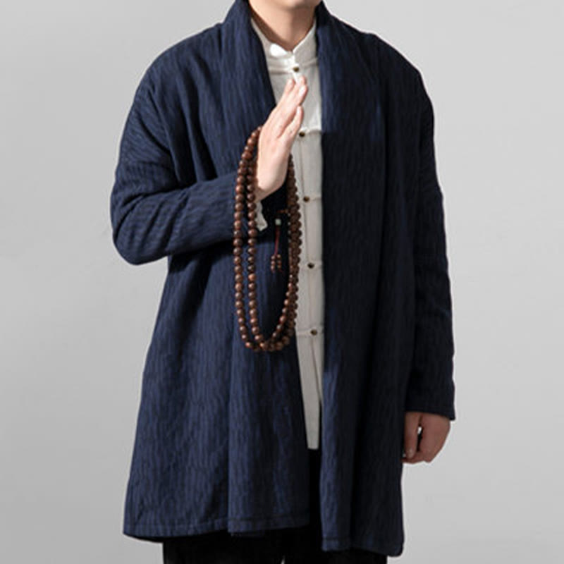 Nimara Ritual Fall Simple Cotton Fleece Lined Men's Mid-length Coat Clothing