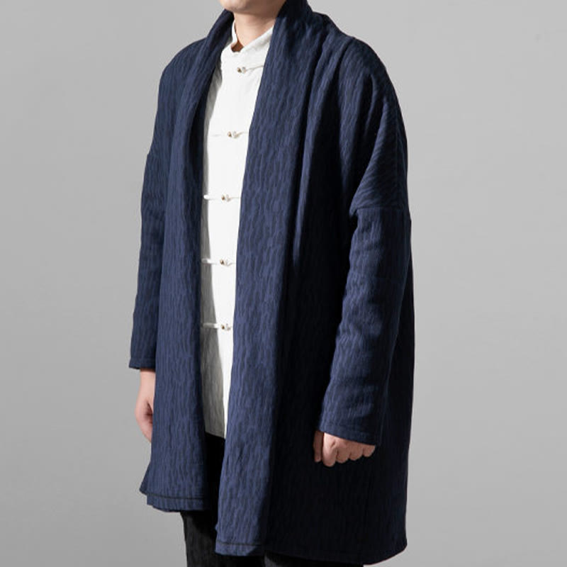 Nimara Ritual Fall Simple Cotton Fleece Lined Men's Mid-length Coat Clothing