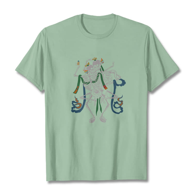 Nimara Ritual Tibetan The Lord Of The Corpse Forest Design Tee T-shirt