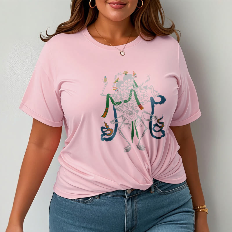 Nimara Ritual Tibetan The Lord Of The Corpse Forest Design Tee T-shirt