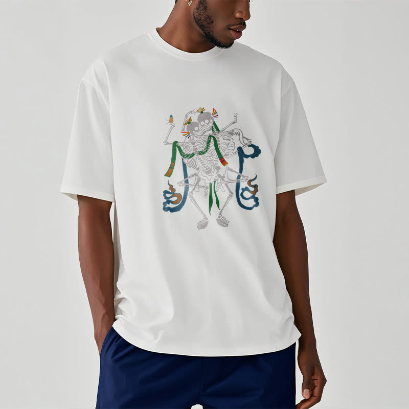 Nimara Ritual Tibetan The Lord Of The Corpse Forest Design Tee T-shirt