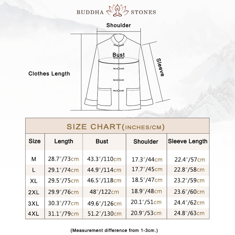 Nimara Ritual Frog-Button Chinese Tang Suit Shirt Cotton Linen Men Jacket Clothing