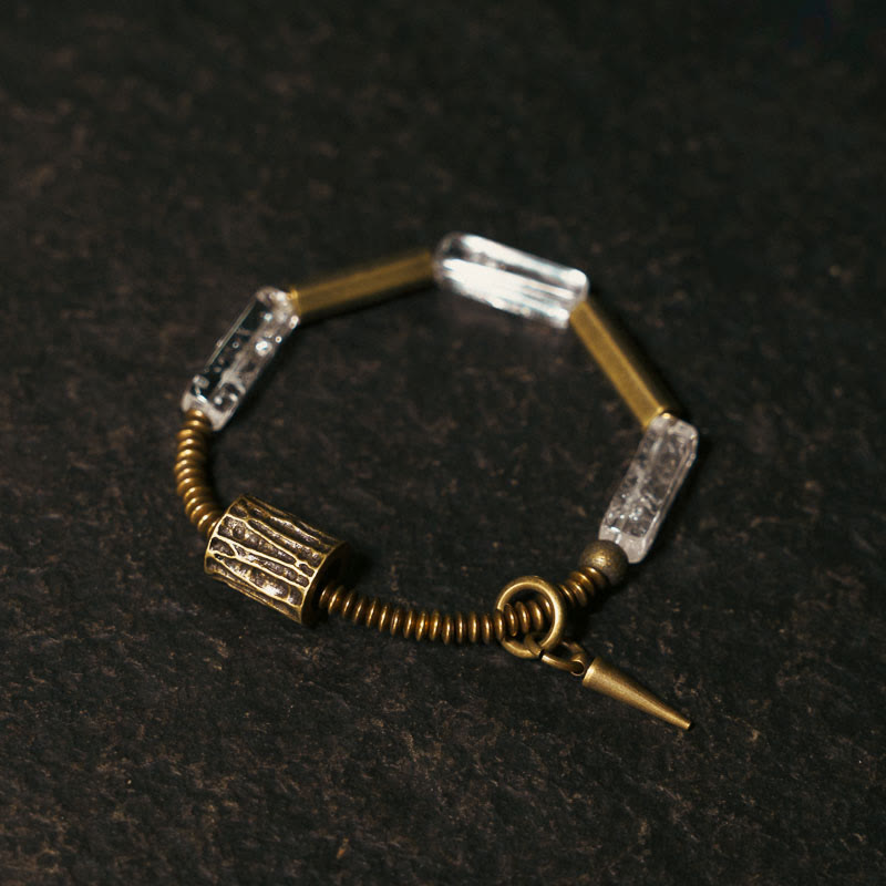 Nimara Ritual Copper Square White Crystal Luck Bracelet