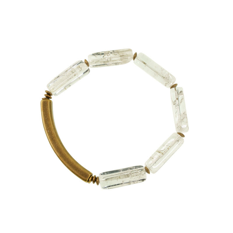 Nimara Ritual Square White Crystal Copper Luck Healing Bracelet