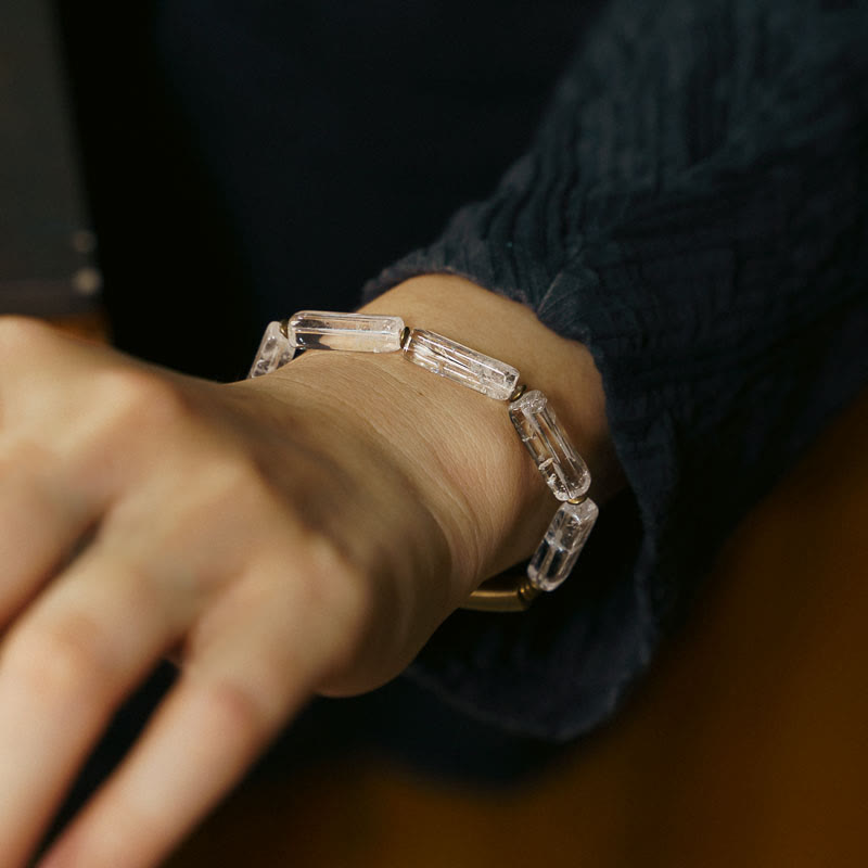 Nimara Ritual Square White Crystal Copper Luck Healing Bracelet
