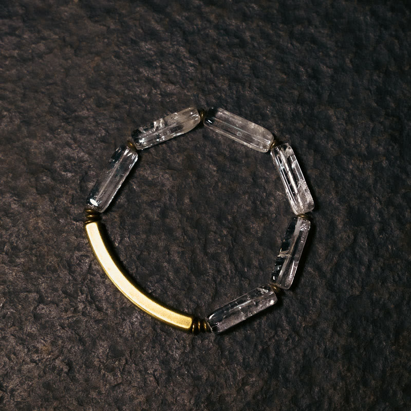 Nimara Ritual Square White Crystal Copper Luck Healing Bracelet
