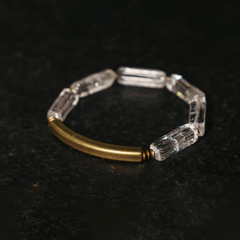 Nimara Ritual Square White Crystal Copper Luck Healing Bracelet