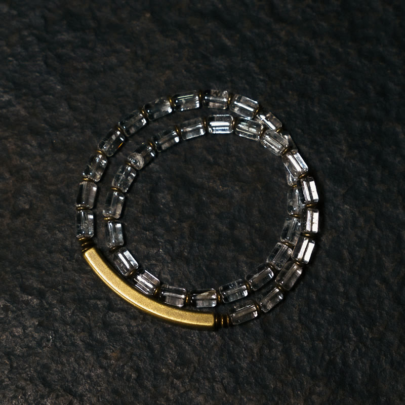 Nimara Ritual Square White Crystal Copper Luck Bracelet