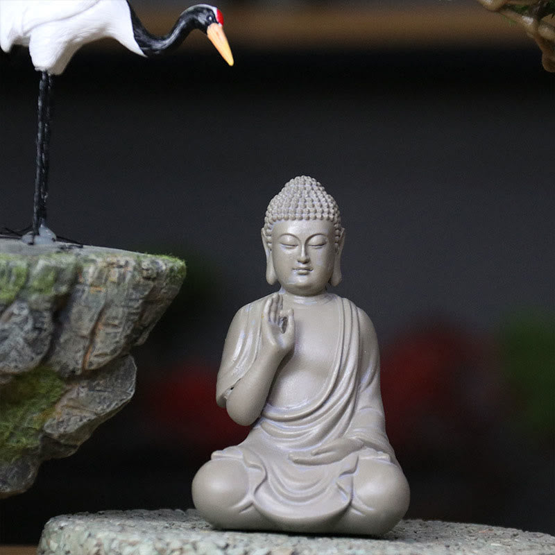 Nimara Ritual Small Meditation Prayer Resin Buddha Statue Compassion Home Desk Decoration