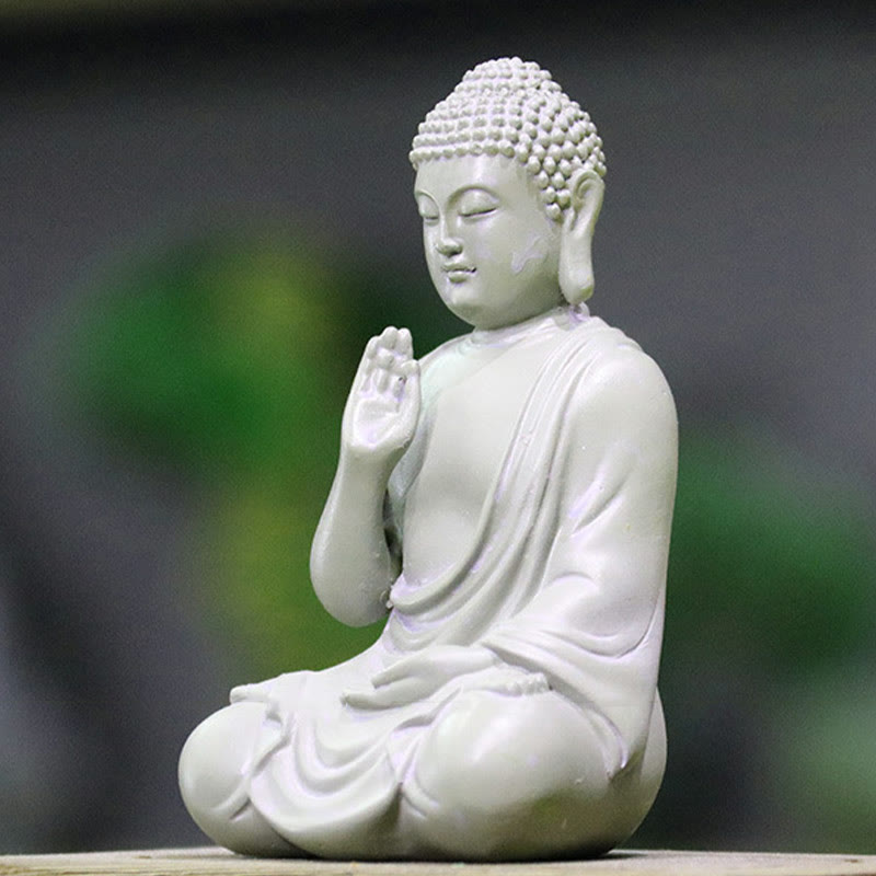 Nimara Ritual Small Meditation Prayer Resin Buddha Statue Compassion Home Desk Decoration