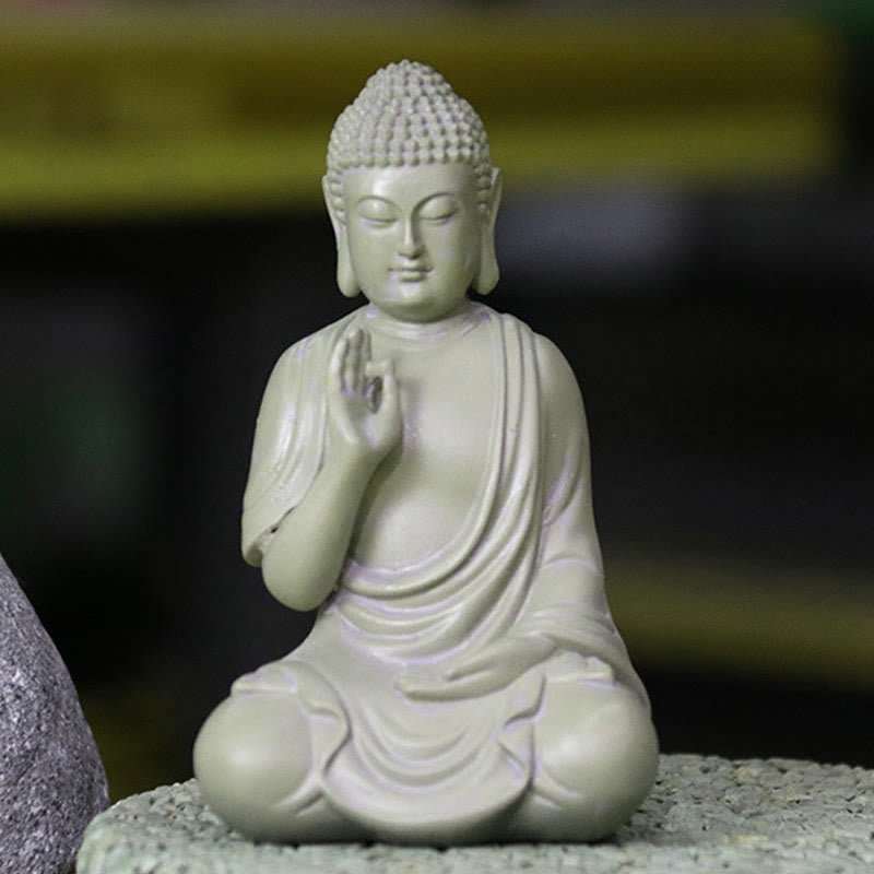 Nimara Ritual Small Meditation Prayer Resin Buddha Statue Compassion Home Desk Decoration
