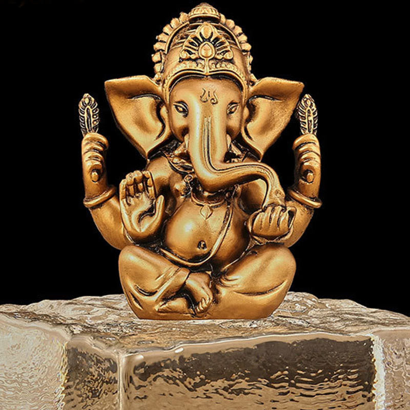 Nimara Ritual Ganesh Ganpati Elephant Statue Transformation Home Resin Decoration