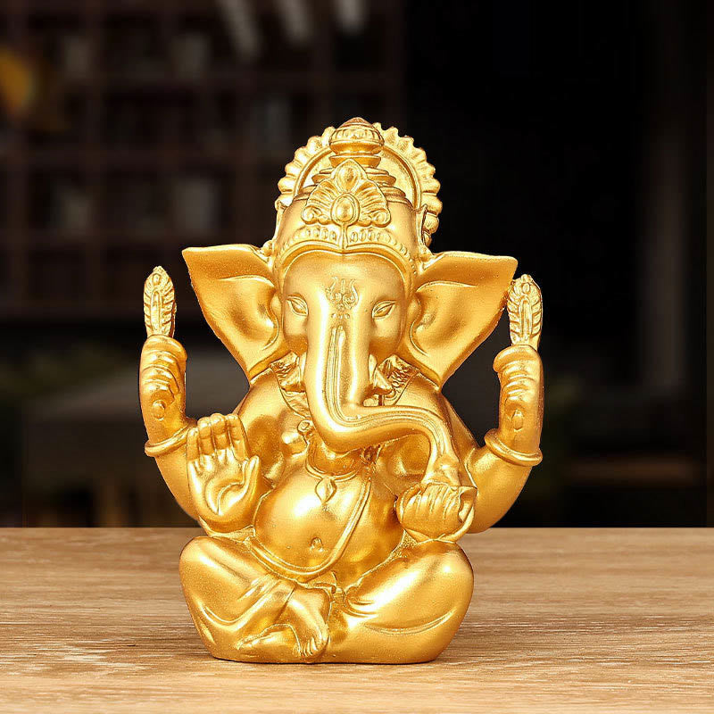 Nimara Ritual Ganesh Ganpati Elephant Statue Transformation Home Resin Decoration