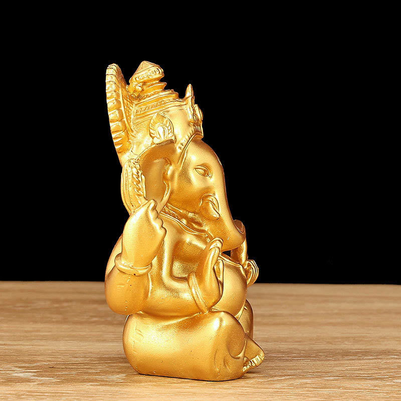Nimara Ritual Ganesh Ganpati Elephant Statue Transformation Home Resin Decoration