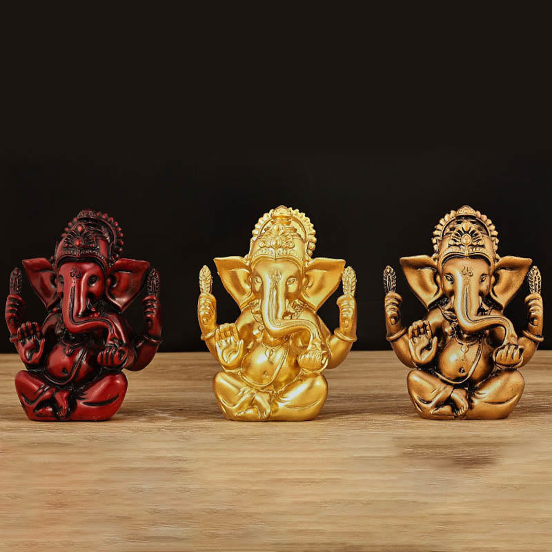 Nimara Ritual Ganesh Ganpati Elephant Statue Transformation Home Resin Decoration