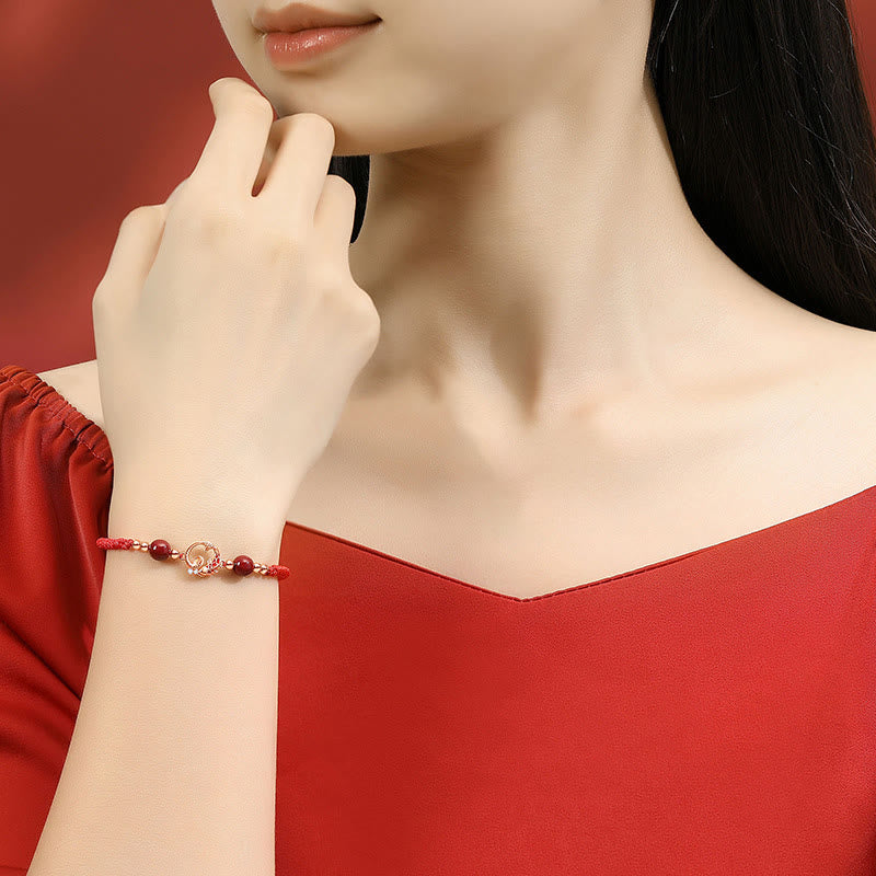 Nimara Ritual 925 Sterling Silver Hetian Jade Cinnabar Koi Fish Year Of Snake Red String Protection Braided Bracelet