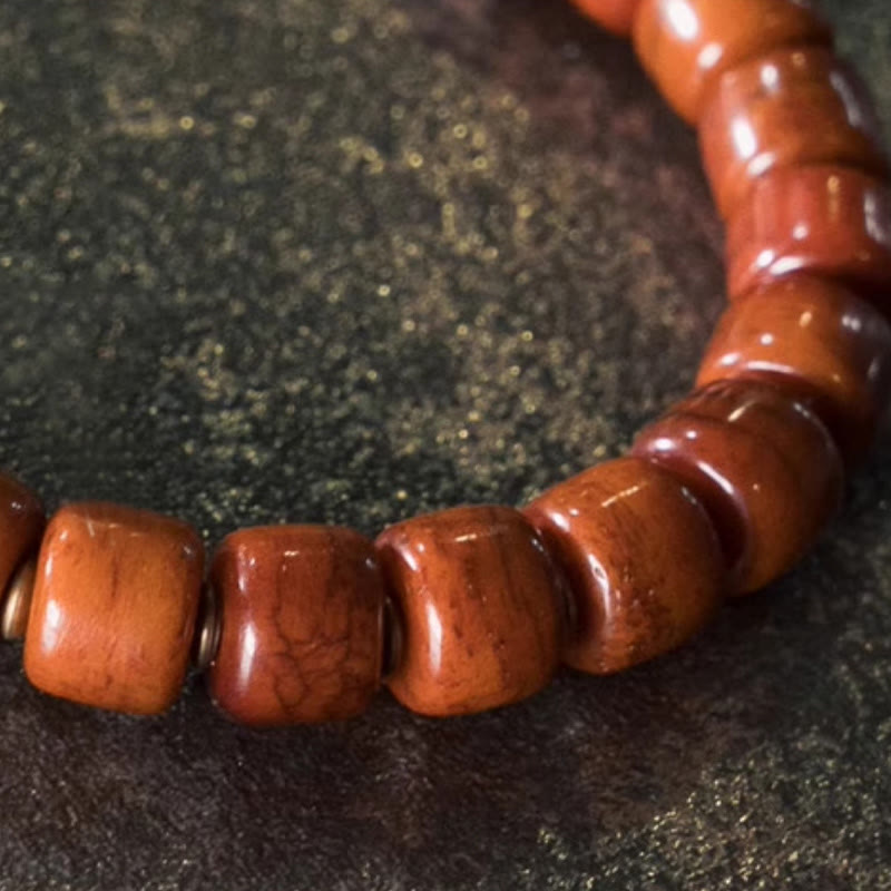 Nimara Ritual Bone Beads Copper Cone Pendant Strength Bracelet