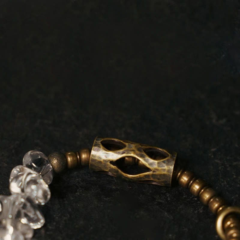 Nimara Ritual Irregular White Crystal Copper Clarity Bracelet