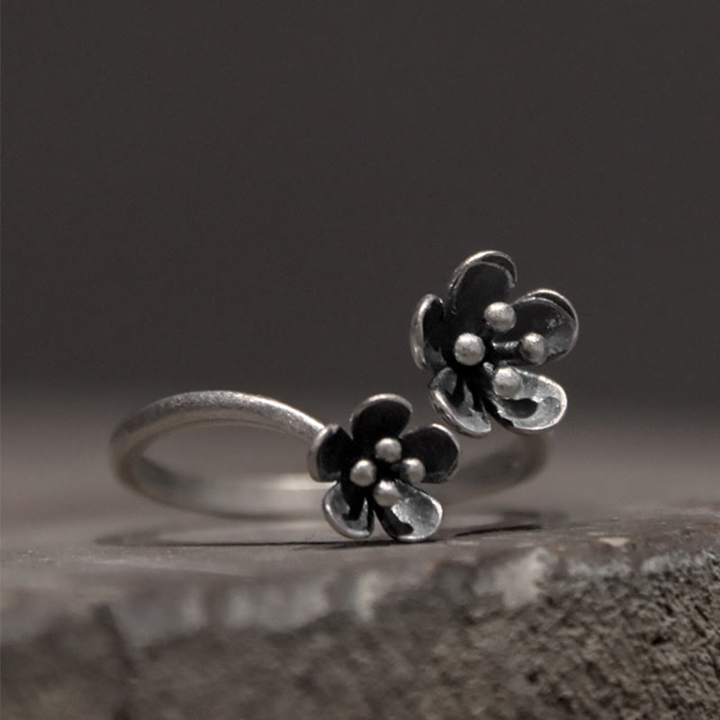 Nimara Ritual 925 Sterling Silver Flowers Ring