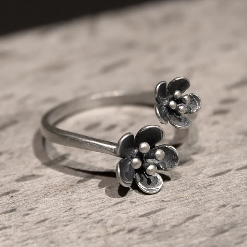 Nimara Ritual 925 Sterling Silver Flowers Ring
