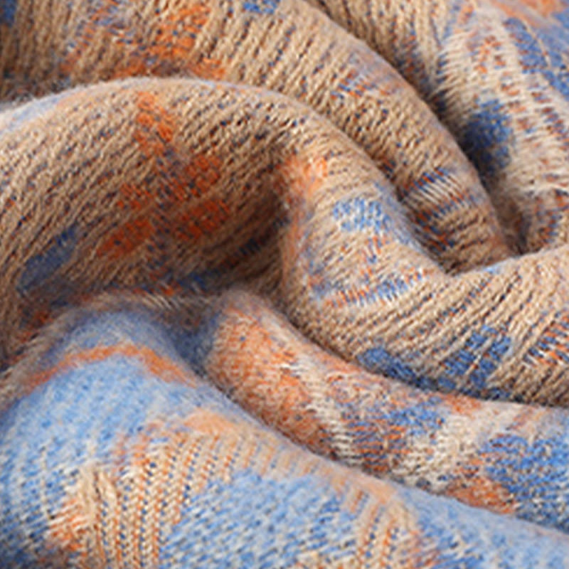 Nimara Ritual Tibetan Cashew Flowers Vine Pattern Tassels Shawl Fall Winter Soft Scarf Wrap