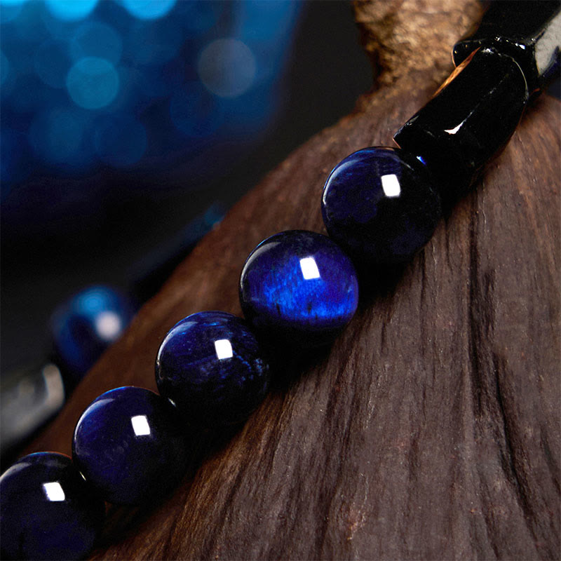 Nimara Ritual Blue Tiger Eye Black Tourmaline Strength Bracelet