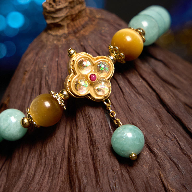 Nimara Ritual Jade Yellow Tiger Eye Prosperity Bracelet