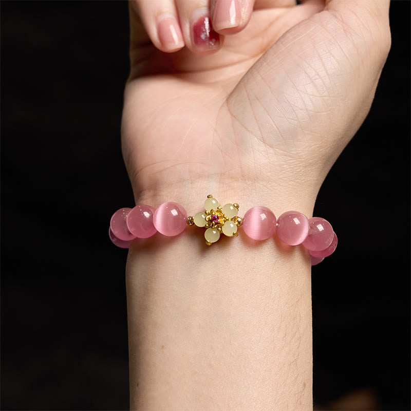 Nimara Ritual Cat's Eye Chrysoberyl Flower Love Bracelet