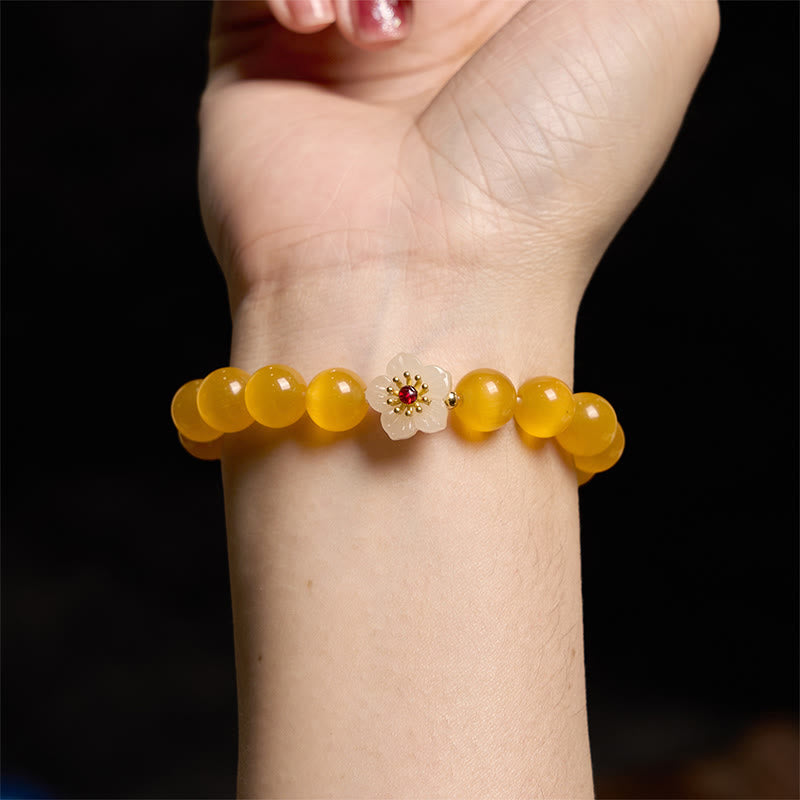 Nimara Ritual Cat's Eye Chrysoberyl Flower Love Bracelet