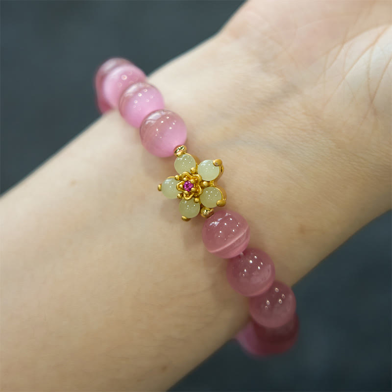 Nimara Ritual Cat's Eye Chrysoberyl Flower Love Bracelet