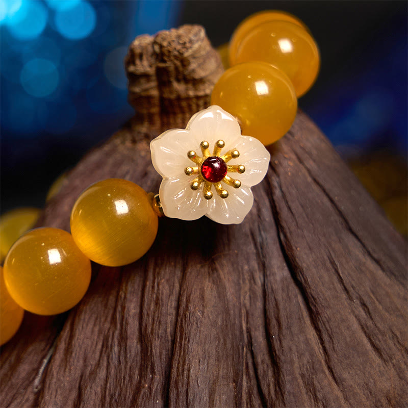 Nimara Ritual Cat's Eye Chrysoberyl Flower Love Bracelet