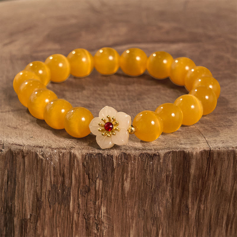 Nimara Ritual Cat's Eye Chrysoberyl Flower Love Bracelet
