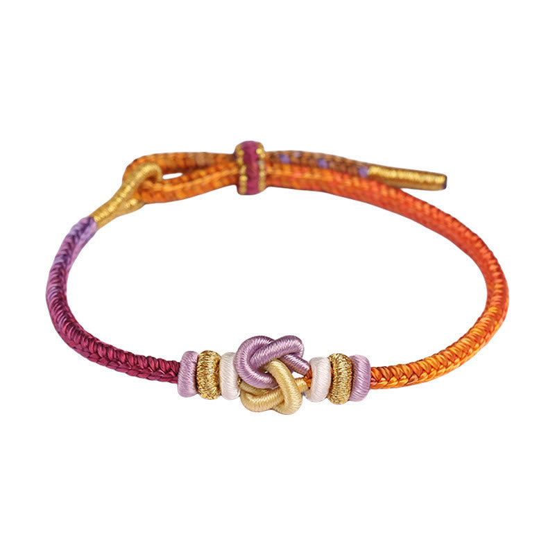 Nimara Ritual Colorful String Heart Knot Protection Braided Bracelet