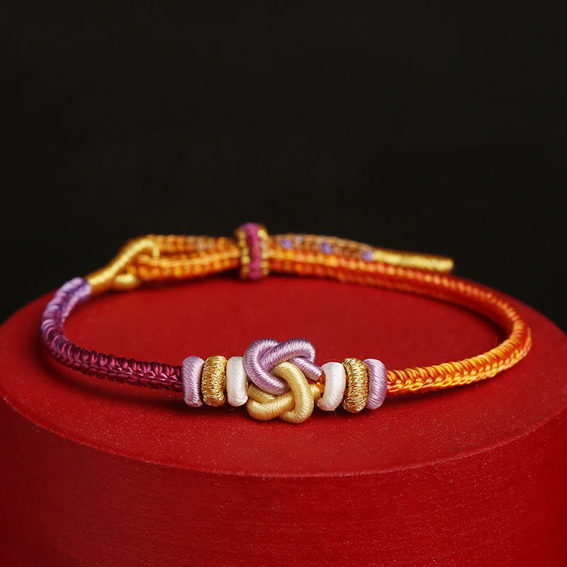 Nimara Ritual Colorful String Heart Knot Protection Braided Bracelet