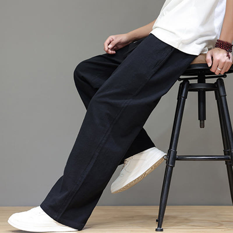 Nimara Ritual Summer Men's Straight Leg Pants With Pockets