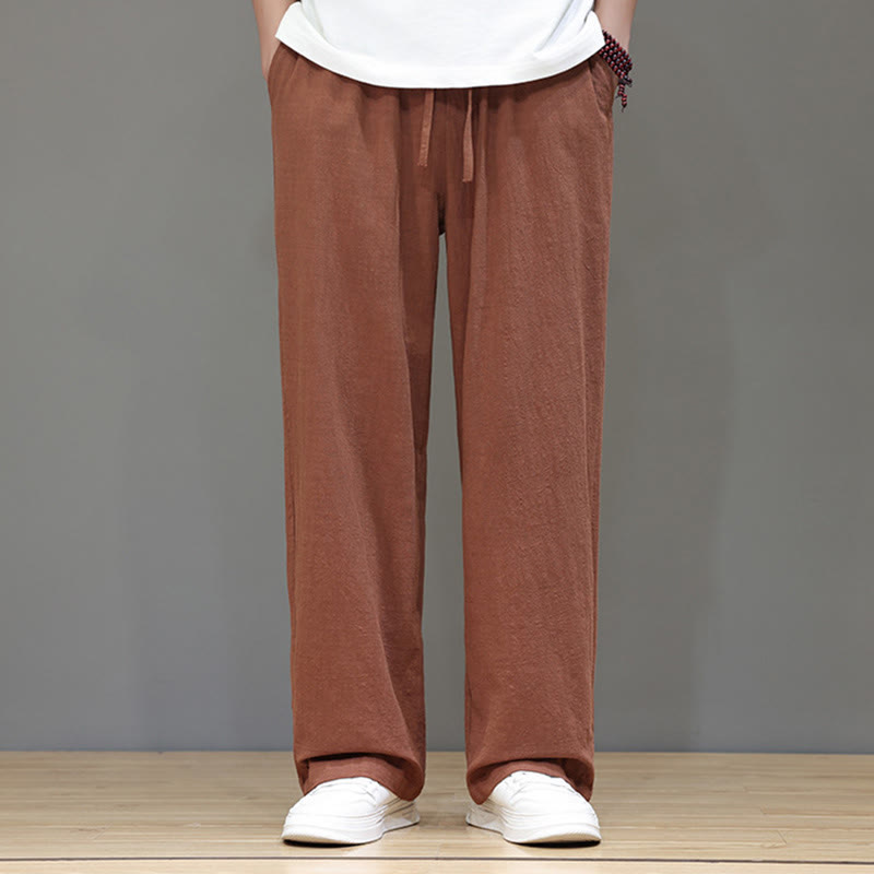 Nimara Ritual Summer Men's Straight Leg Pants With Pockets