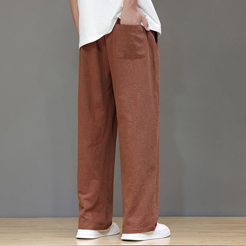 Nimara Ritual Summer Men's Straight Leg Pants With Pockets