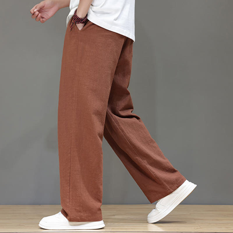 Nimara Ritual Summer Men's Straight Leg Pants With Pockets
