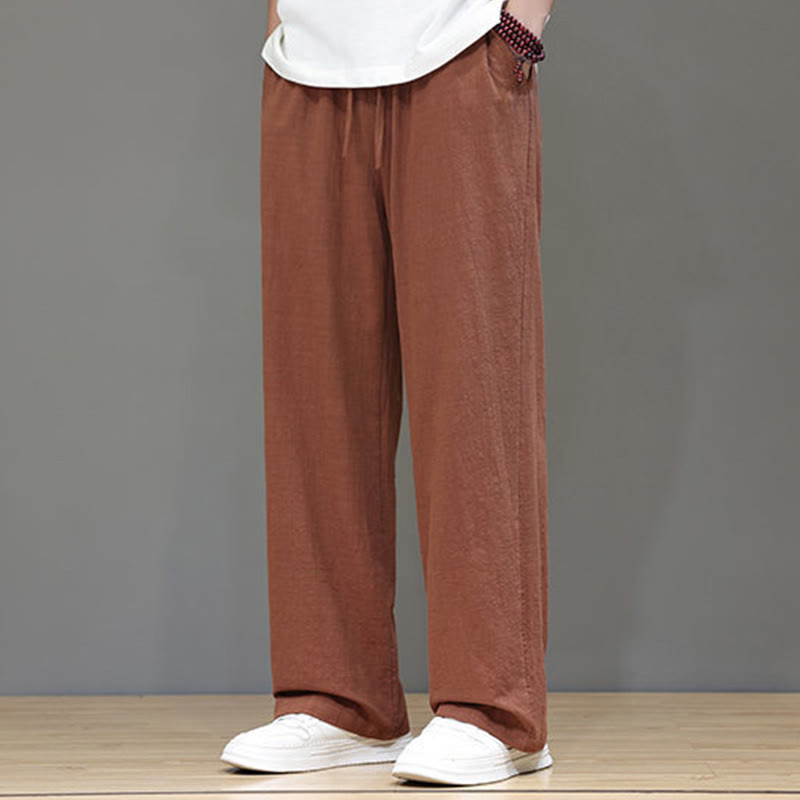 Nimara Ritual Summer Men's Straight Leg Pants With Pockets