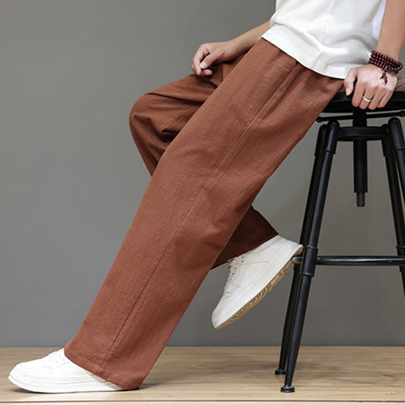 Nimara Ritual Summer Men's Straight Leg Pants With Pockets