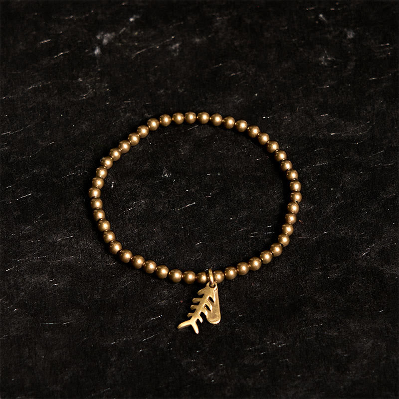 Nimara Ritual Brass Copper Fish Bone Healing Bracelet
