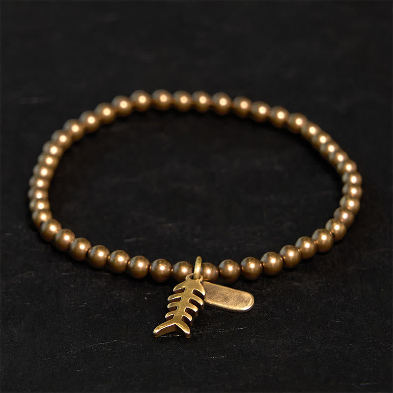 Nimara Ritual Brass Copper Fish Bone Healing Bracelet