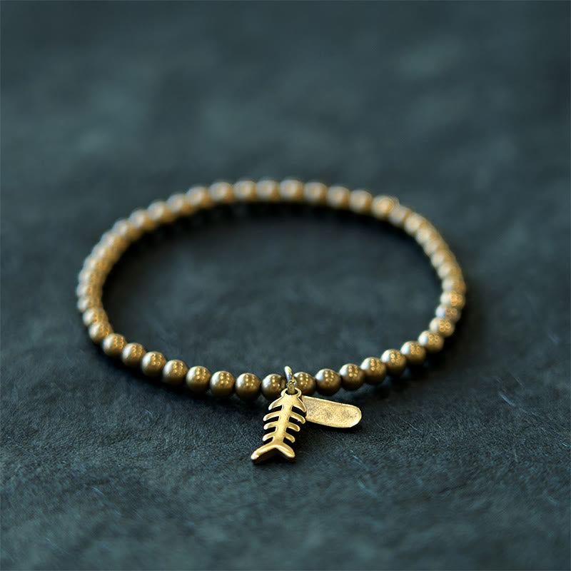 Nimara Ritual Brass Copper Fish Bone Healing Bracelet