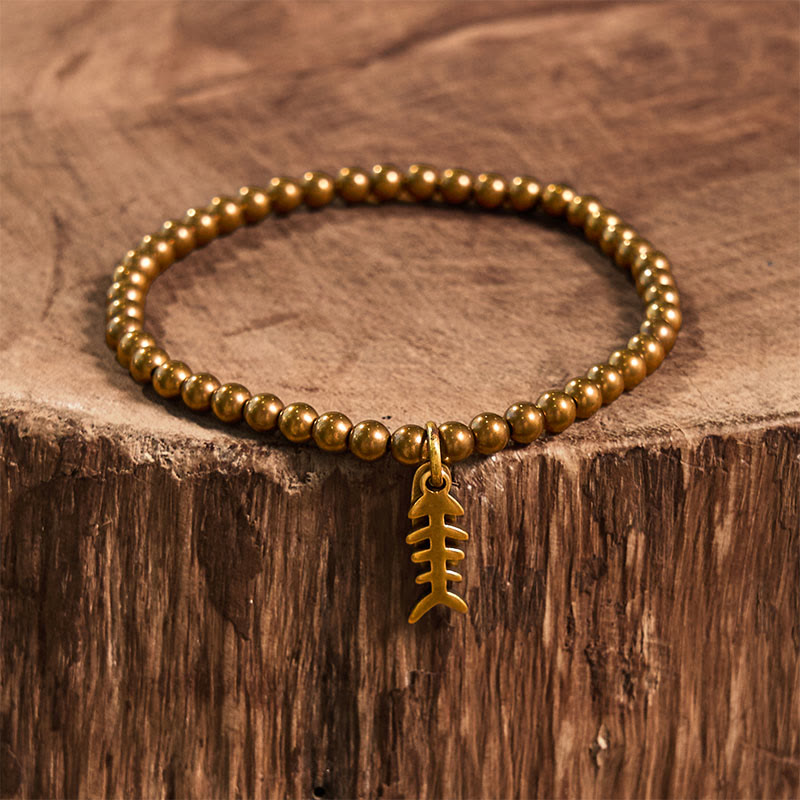 Nimara Ritual Brass Copper Fish Bone Healing Bracelet